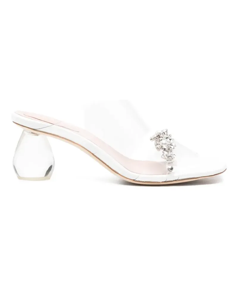 Simone Rocha embellished perspex heel sandals - Weiß Weiß