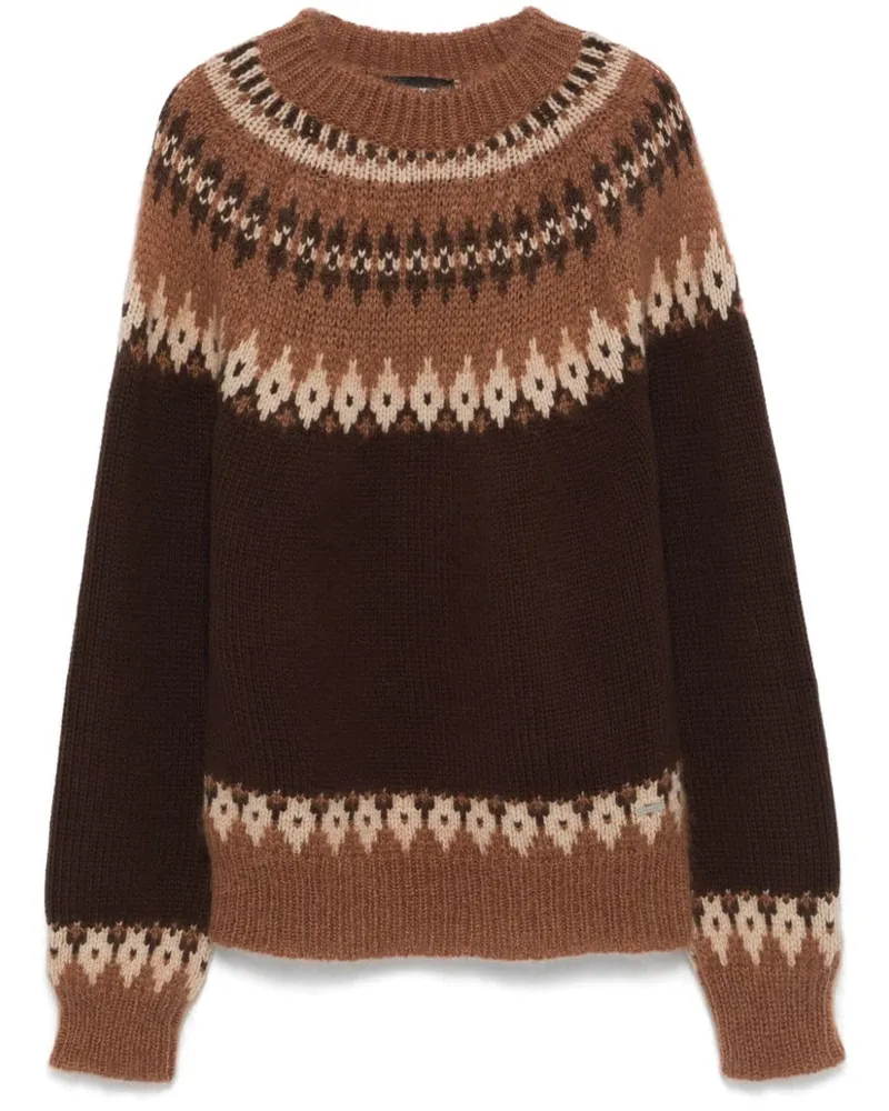 Dsquared2 Pullover mit Intarsienmuster - Braun Braun