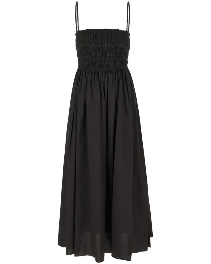 Michael Kors Gesmoktes Maxikleid - Schwarz Schwarz