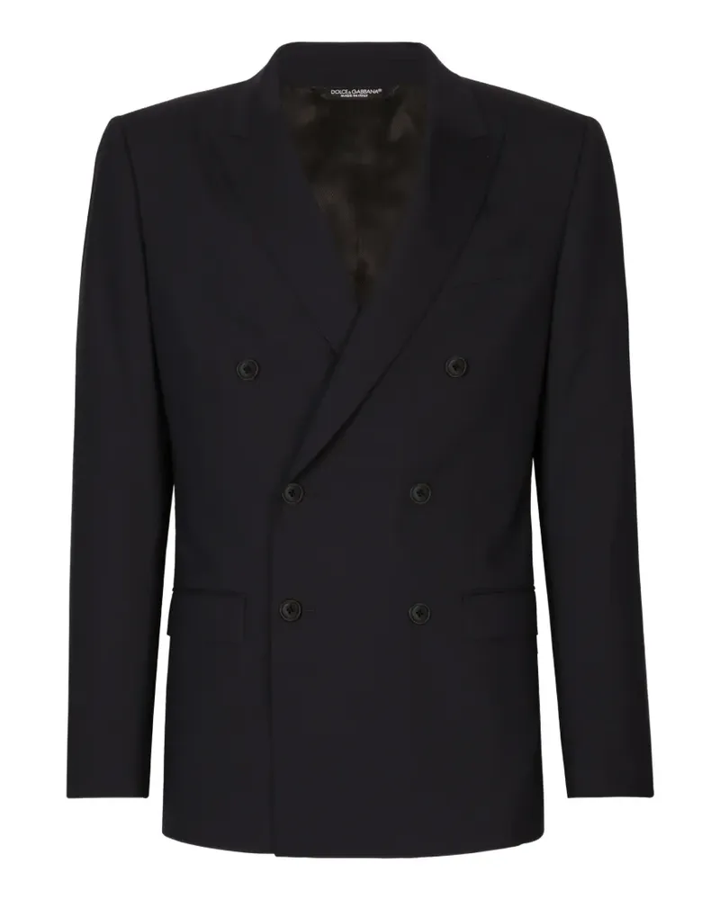 Dolce & Gabbana double-breasted stretch wool Martini-fit suit - Blau Blau