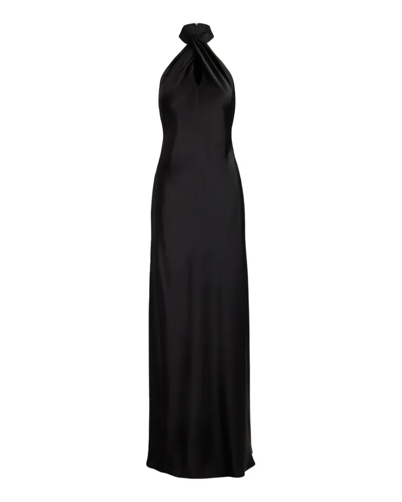 Ralph Lauren Neckholder-Kleid mit Knoten - Schwarz Schwarz