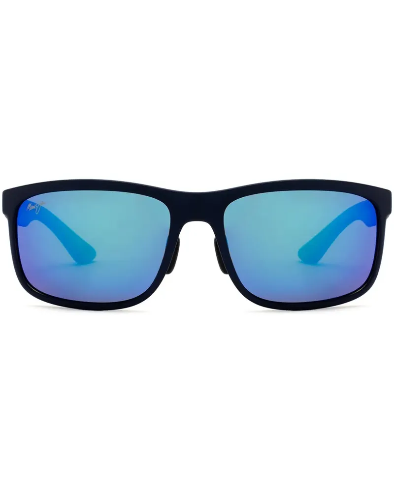Maui Jim Huelo Sonnenbrille mit eckigem Gestell - Blau Blau