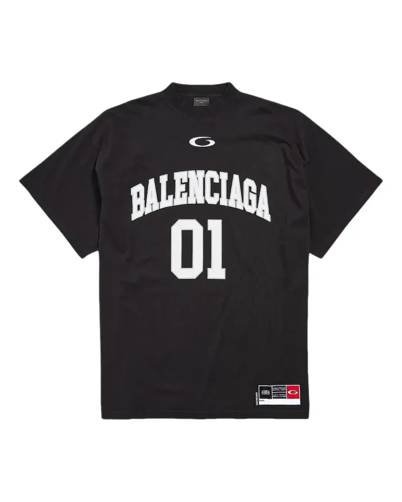 Balenciaga basketball series - oversized T-shirt in black - Schwarz Schwarz