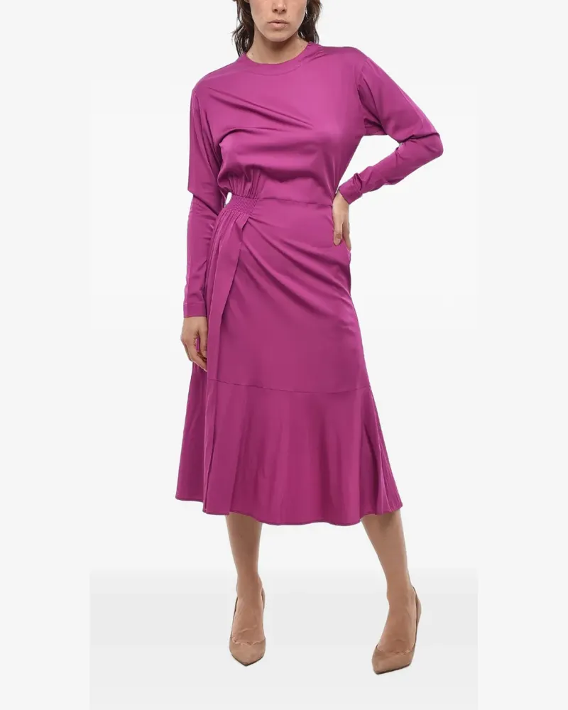 Stella McCartney Dorothy draped satin midi dress - Rosa Rosa