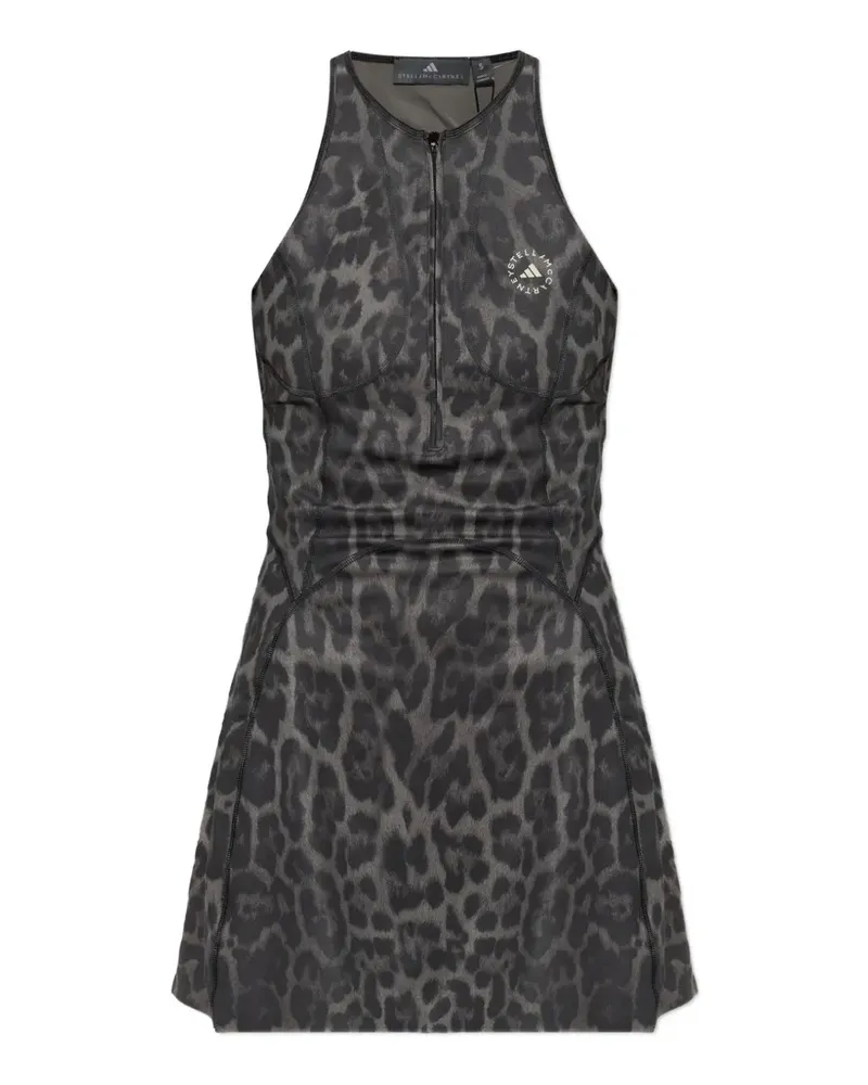 adidas x Stella McCartney Minikleid mit Leopardenprint - Grau Grau
