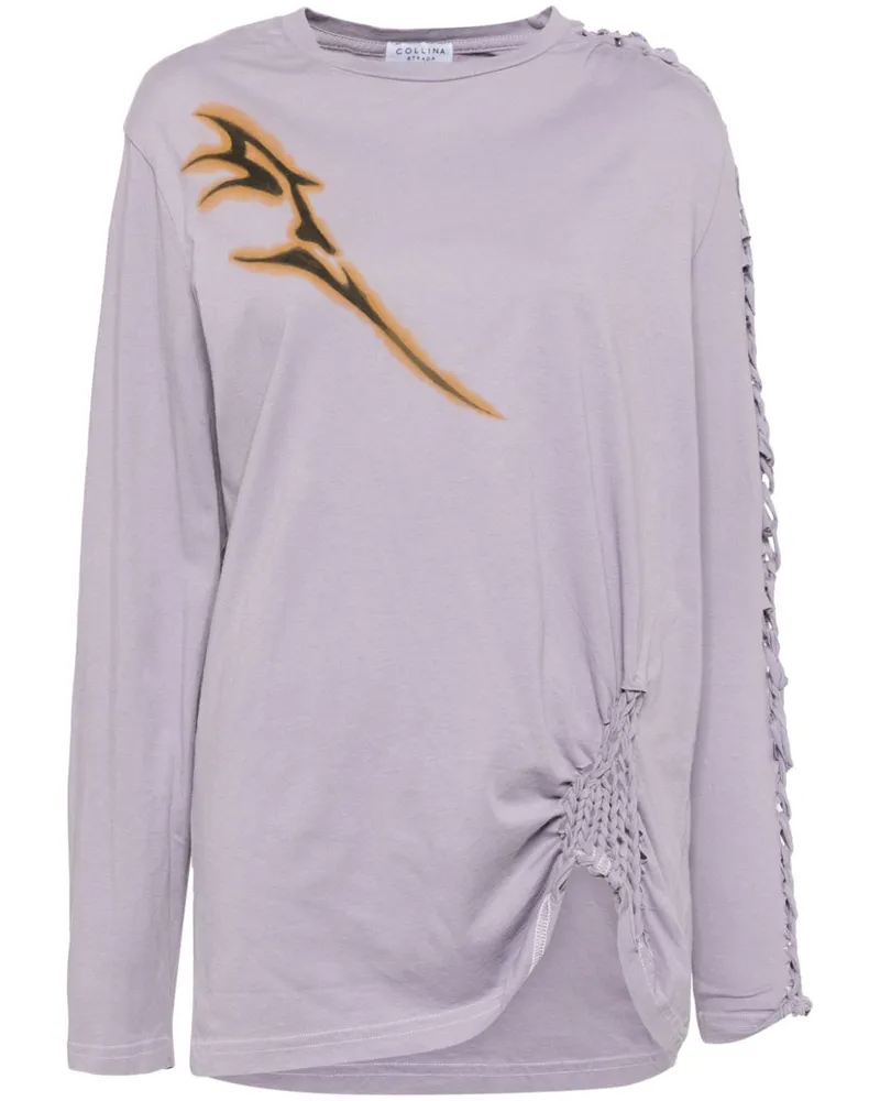 Collina Strada Langes Mauve Tosh T-Shirt - Violett Violett