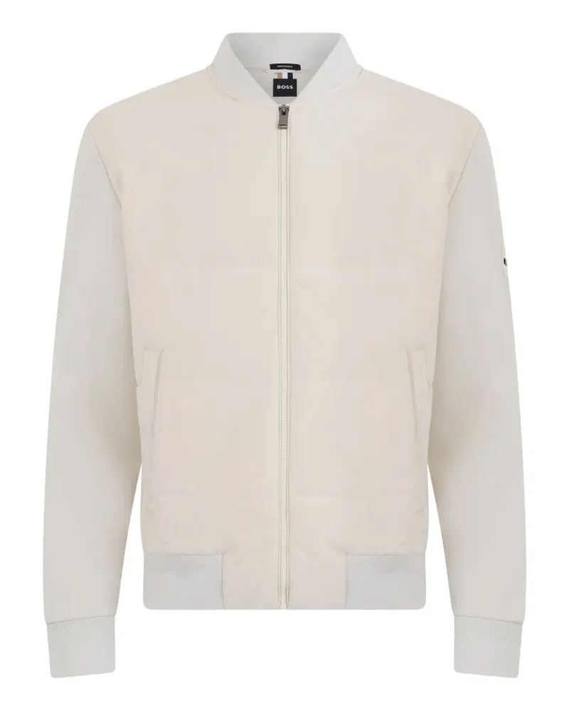 HUGO BOSS quilted panel-sleeved jacket - Nude Nude