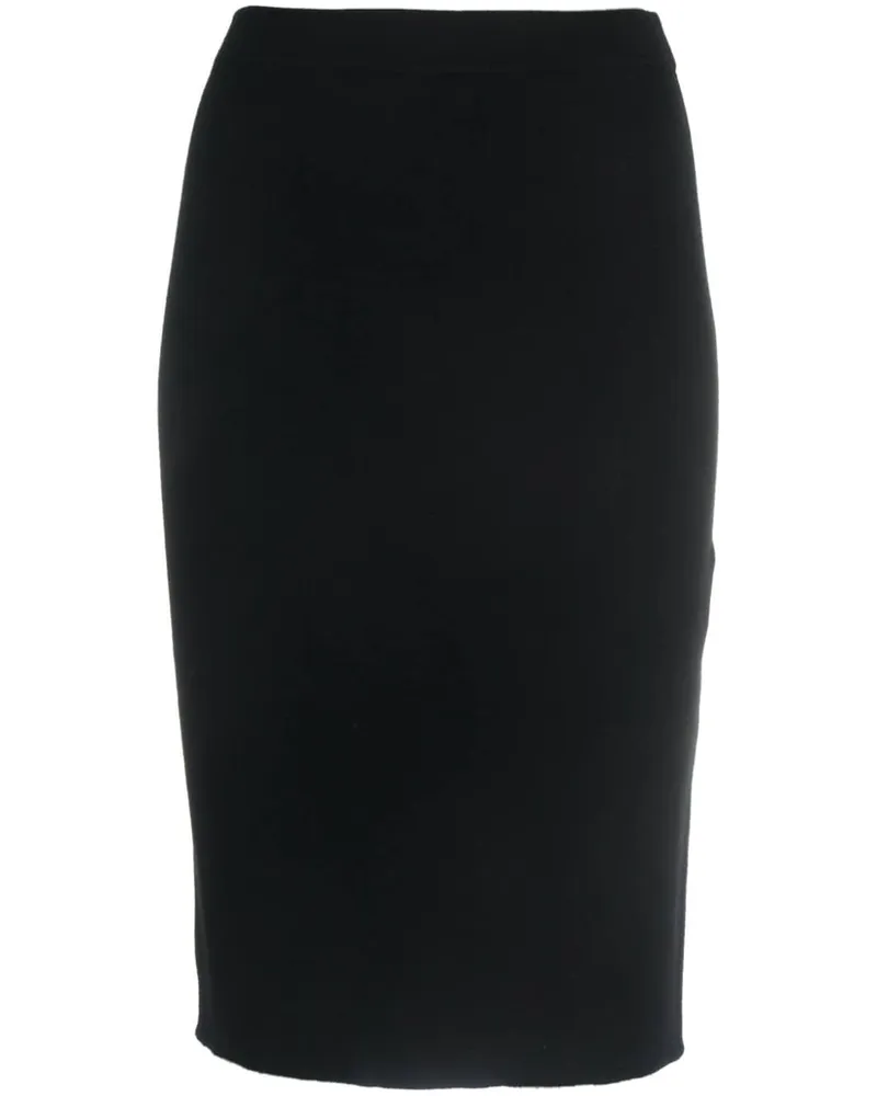 Saint Laurent Gestrickter Rock - Schwarz Schwarz