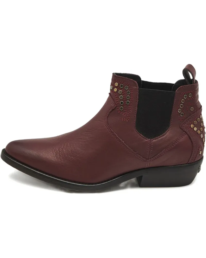 Zadig & Voltaire Thylana studded leather ankle boots - Rot Rot