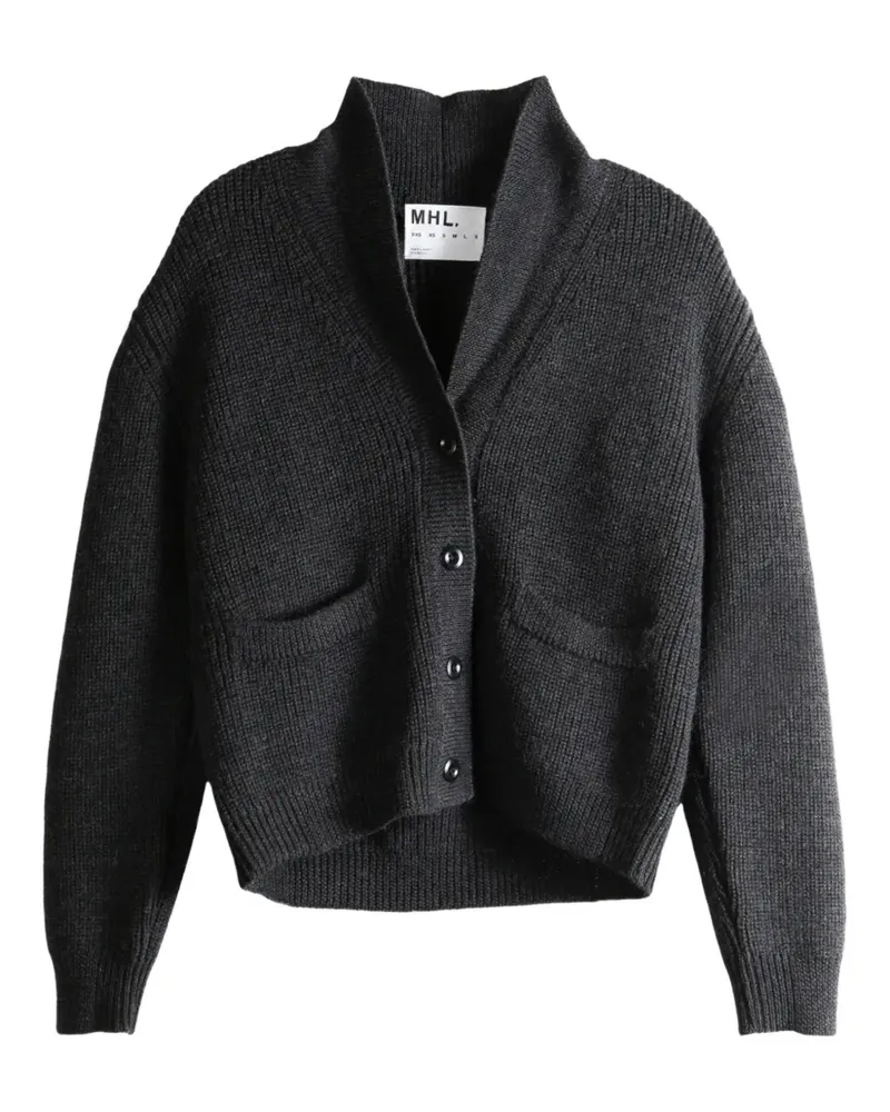 Margaret Howell Cardigan mit Schalkragen - Schwarz Schwarz