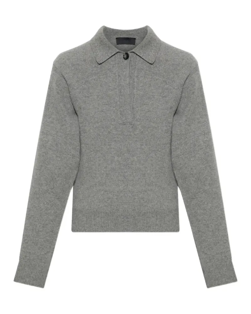 Haikure button-fastening polo sweater - Grau Grau