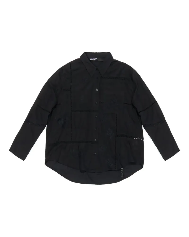 BIMBA Y LOLA Hemd mit Stickerei - Schwarz Schwarz