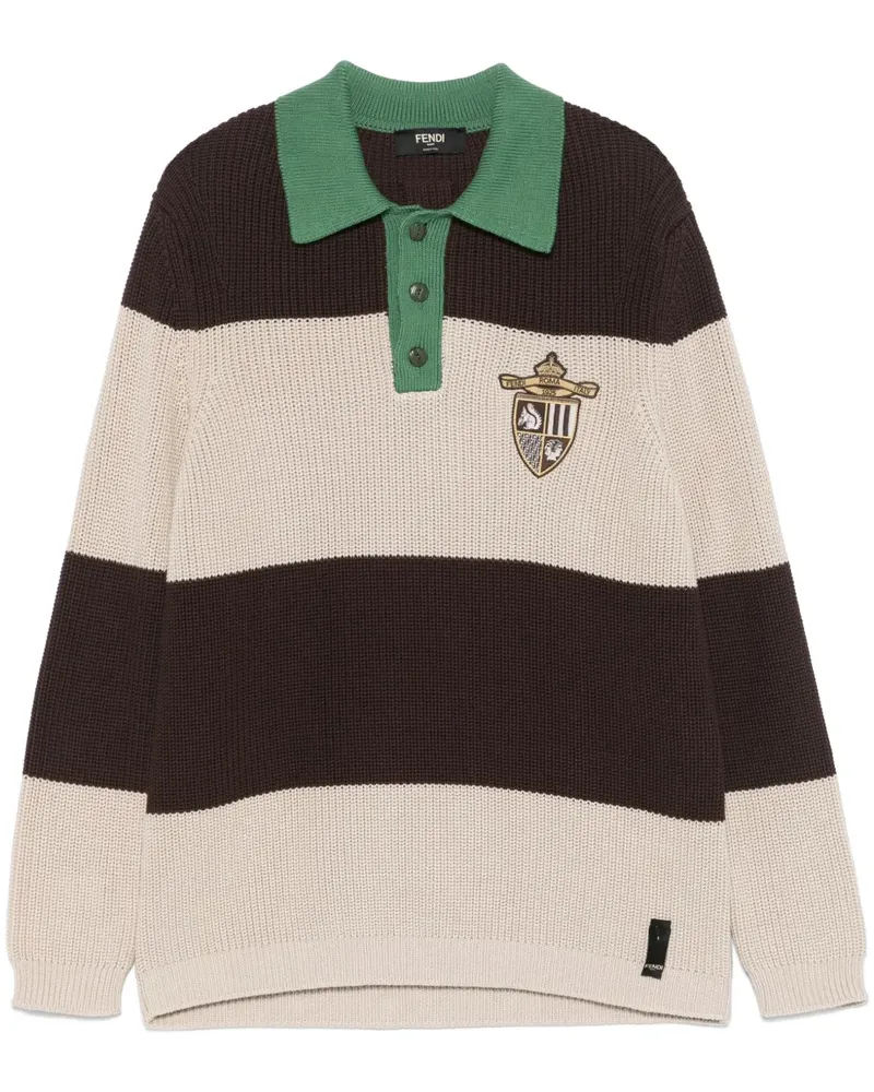 Fendi Klassisches Poloshirt - Braun Braun