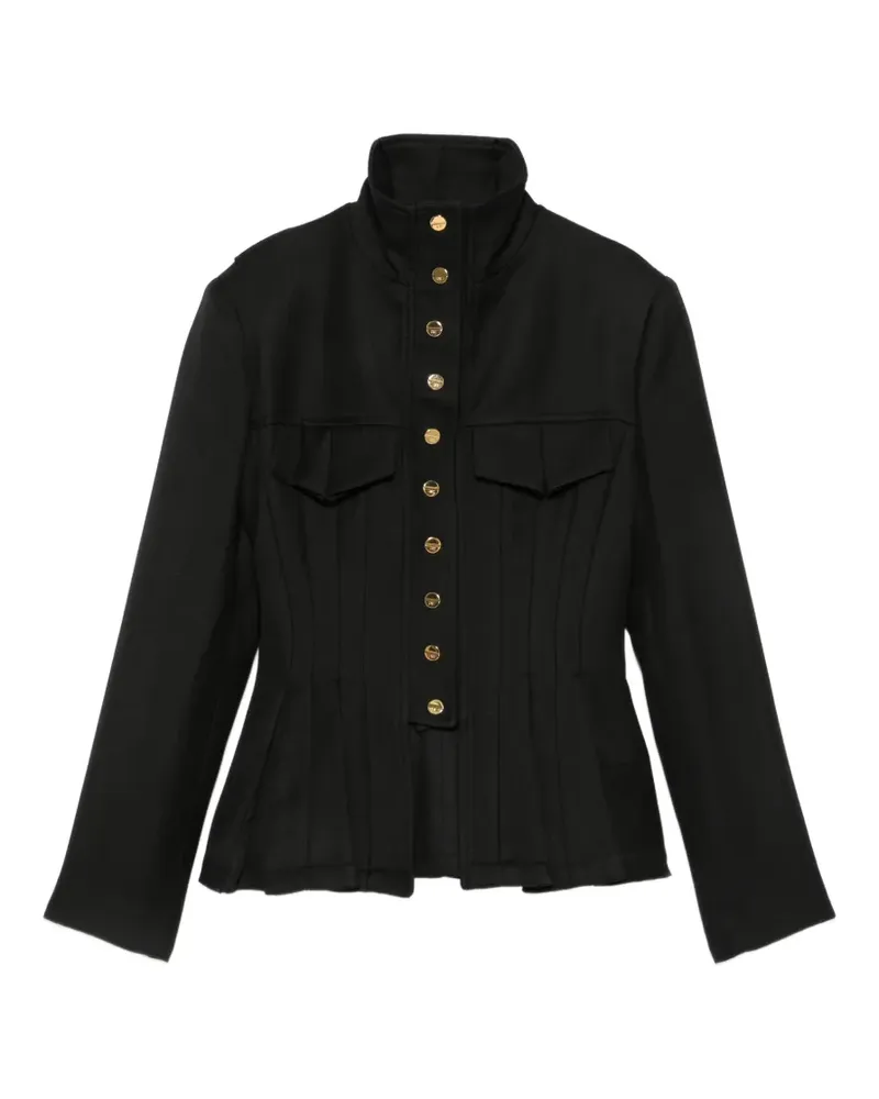 Elisabetta Franchi Jacke mit Schößchen - Schwarz Schwarz
