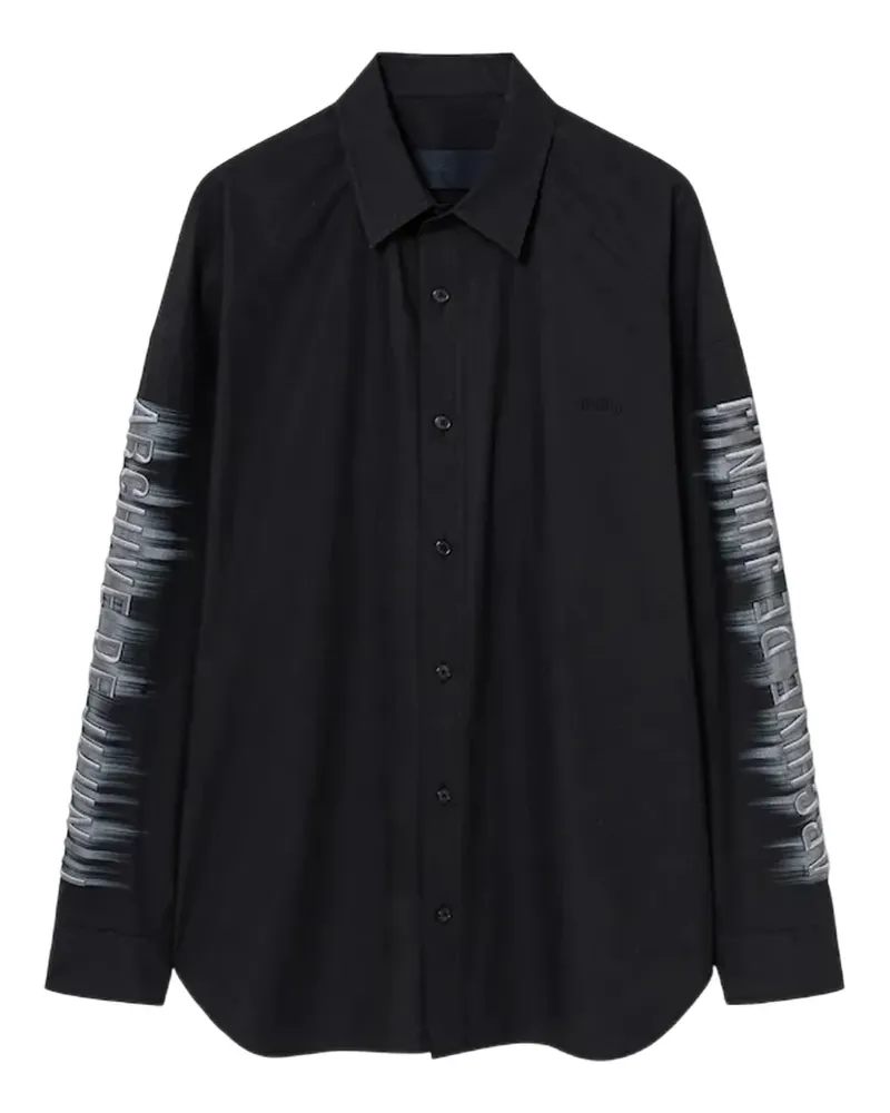 JUUN.J Archive Lettering long-sleeve shirt - Schwarz Schwarz