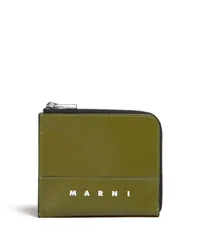 Marni Portemonnaie mit Logo-Print Grün