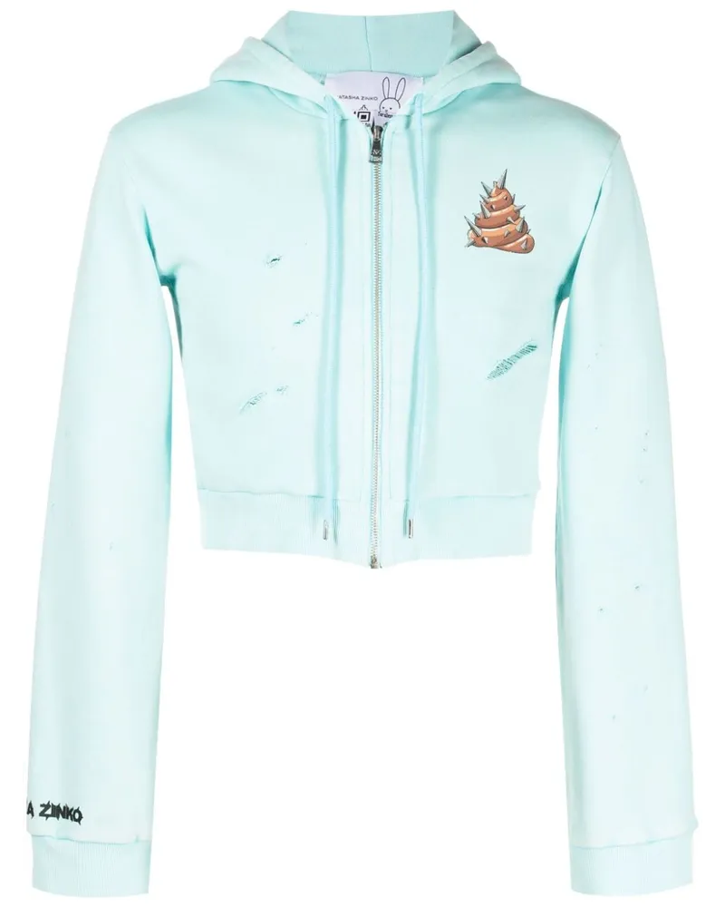 Natasha Zinko Kapuzenjacke mit Reißverschluss - Blau Blau