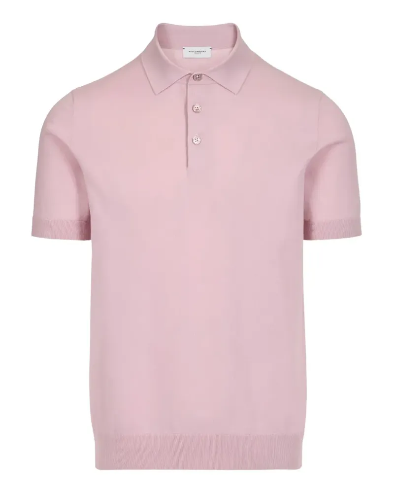 Paolo Pecora Milano short-sleeve cotton polo shirt - Rosa Rosa