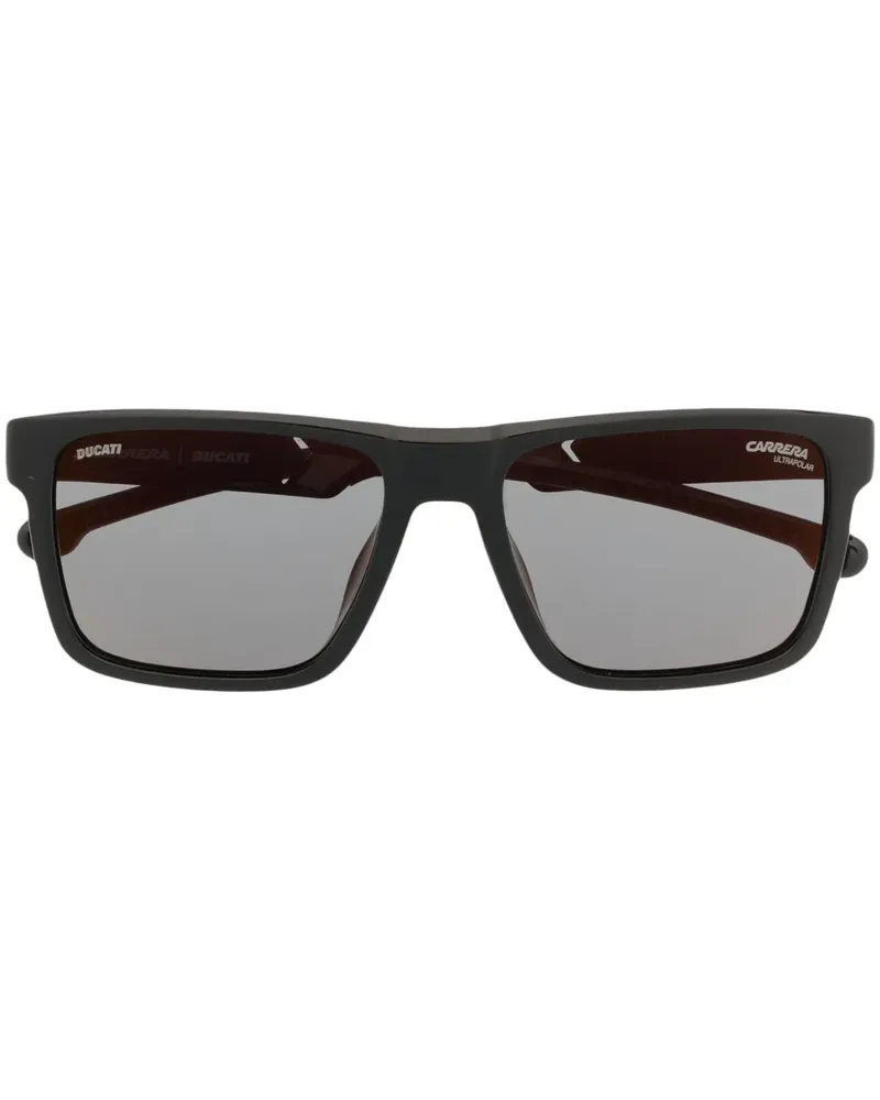 Carrera Sonnenbrille mit eckigem Gestell - Schwarz Schwarz