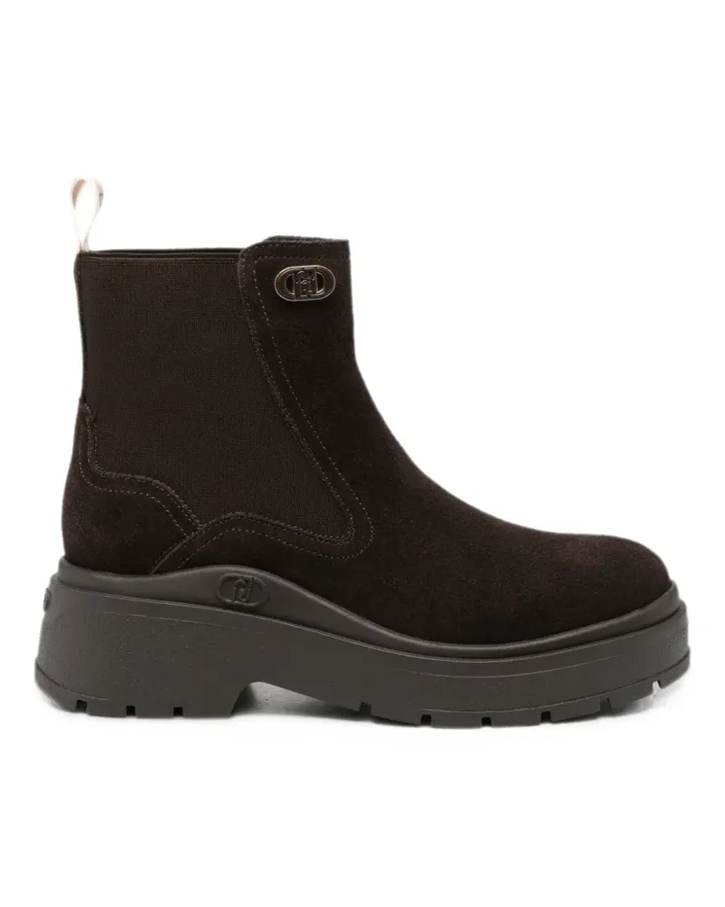 Liu Jo logo-plaque boots - Braun Braun