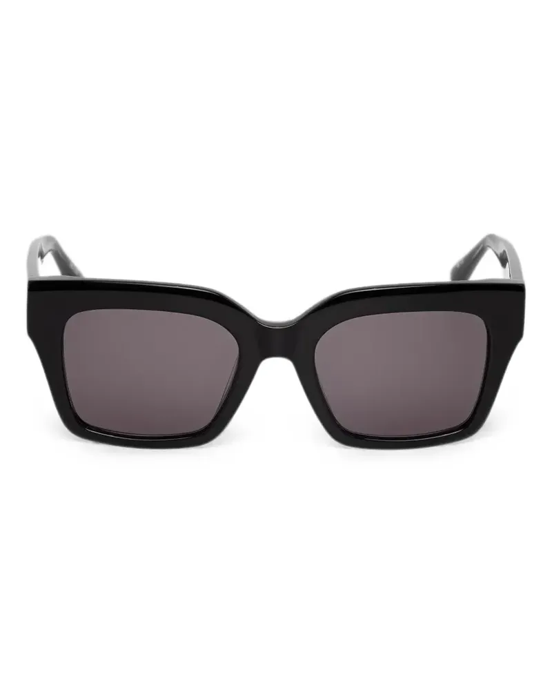 Barbour tartan-print square-frame sunglasses - Schwarz Schwarz