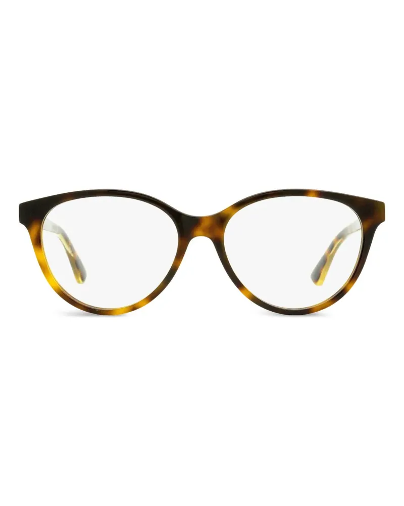 Gucci Cat-Eye-Gestell mit Webdetail - Braun Braun