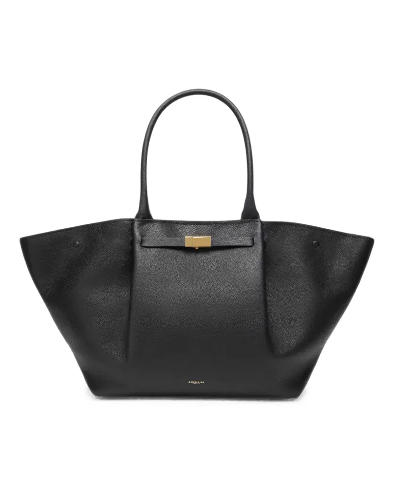 DeMELLIER The New York hammered leather tote bag - Schwarz Schwarz