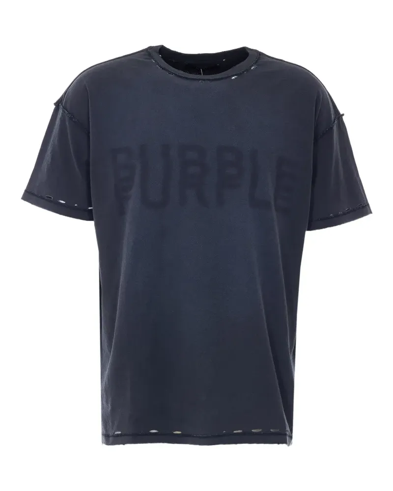 PURPLE BRAND distressed T-shirt - Schwarz Schwarz