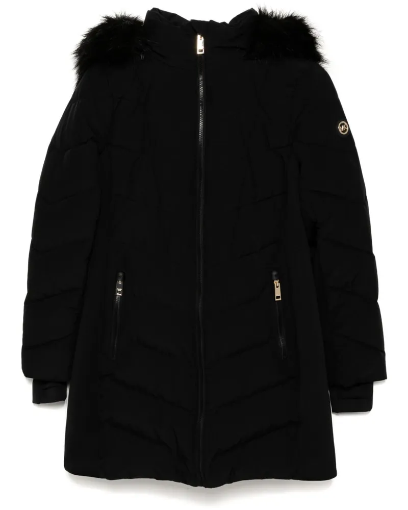 Michael Kors Scuba-Mantel mit Zickzackmuster - Schwarz Schwarz