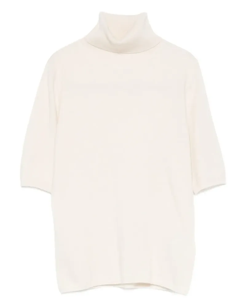 ALLUDE Kurzärmeliger Pullover - Nude Nude