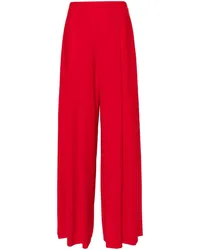 Carolina Herrera New York Wide-Leg-Hose mit Bundfalten Rot