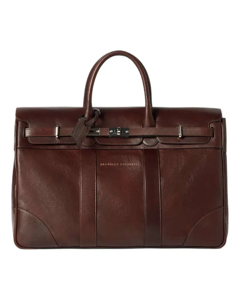 Brunello Cucinelli leather holdall - Braun Braun