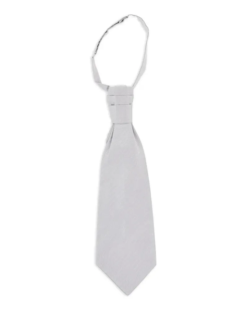 Corneliani chevron-pattern silk ascot tie - Grau Grau