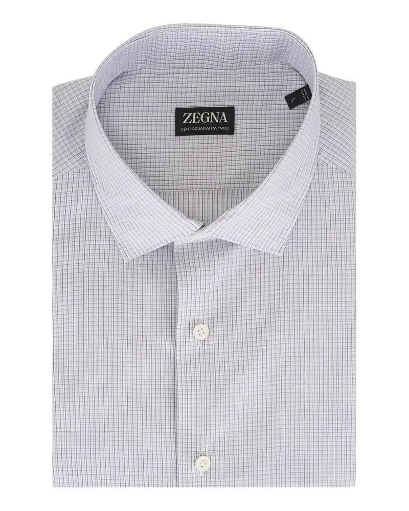 Ermenegildo Zegna checked-pattern shirt - Grau Grau
