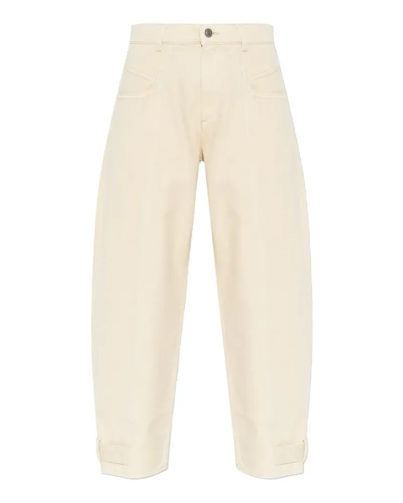 Isabel Marant Leja Tapered-Jeans mit Einsätzen - Nude Nude