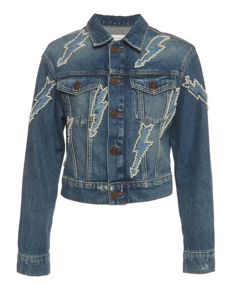 Sandro embellished denim jacket - Blau Blau