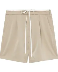 Tout a Coup Plissierte Shorts mit Kordelzug Nude