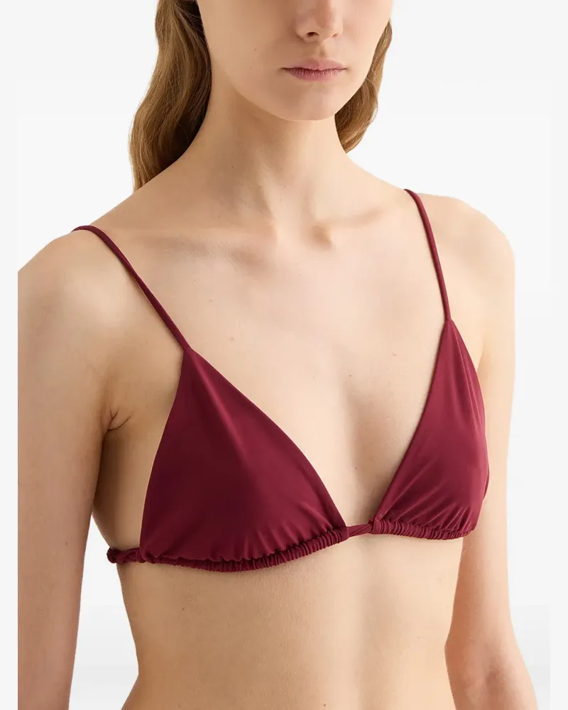 Jil Sander jersey triangle bikini top - Rot Rot