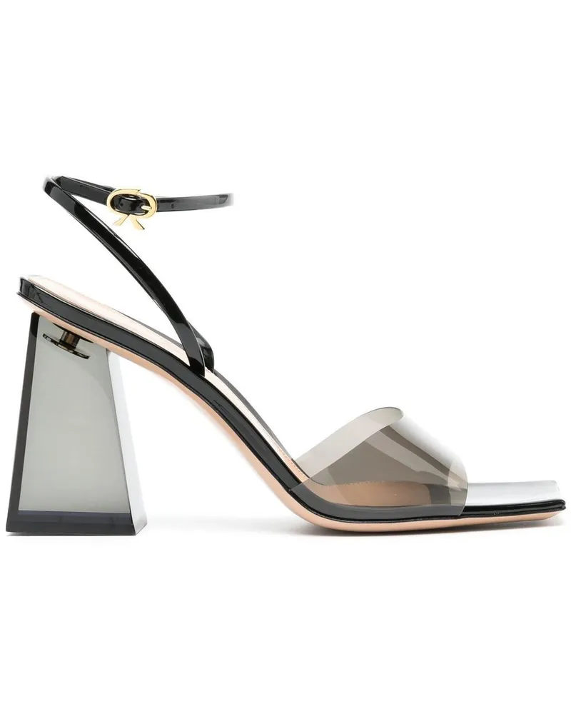 Gianvito Rossi Sandalen mit eckiger Kappe 85mm - Schwarz Schwarz