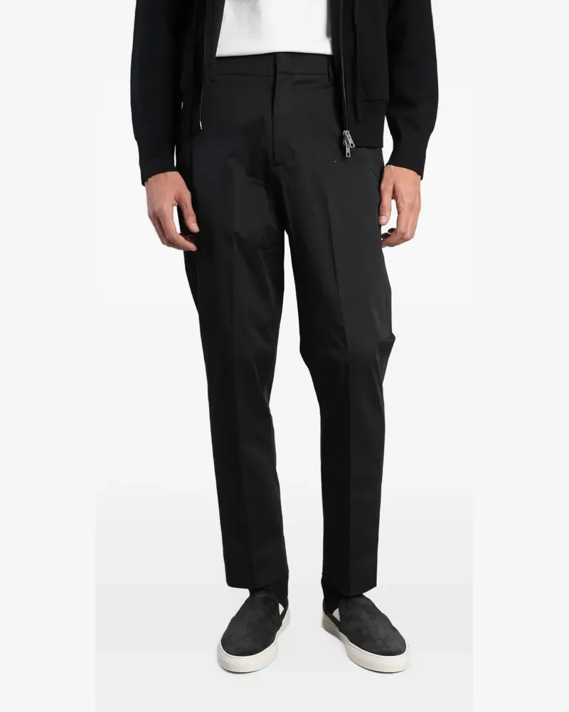 Low Brand George elasticated-waistband tailored trousers - Schwarz Schwarz