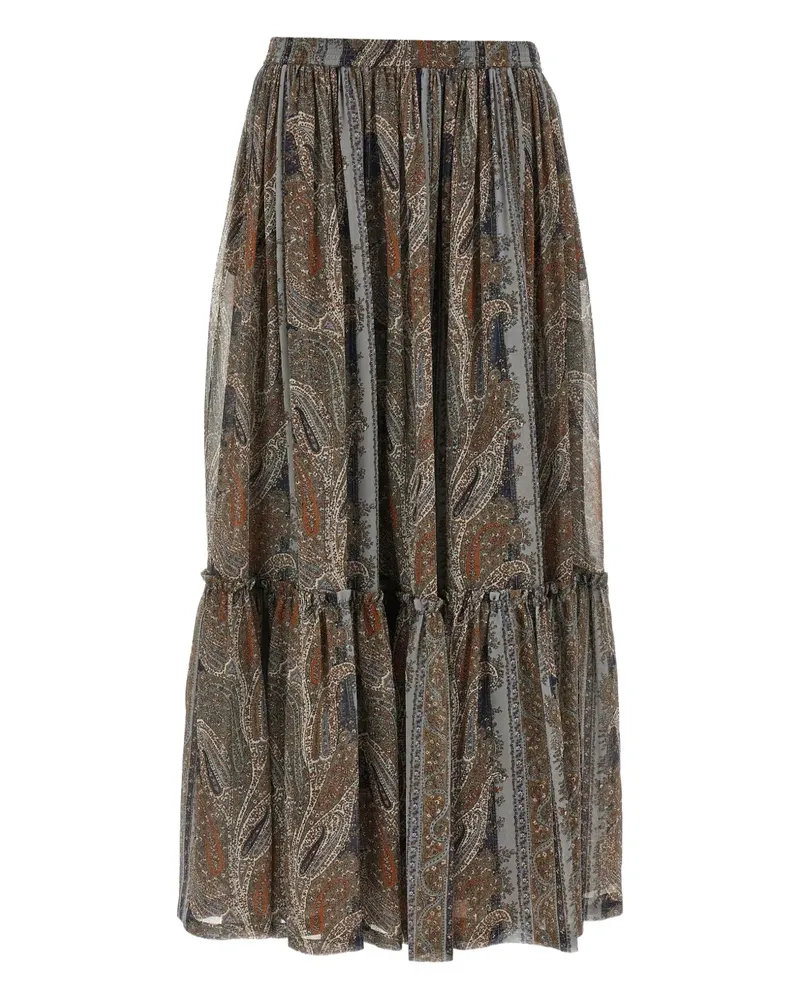 Saint Laurent Rock mit Paisley-Print - Grau Grau