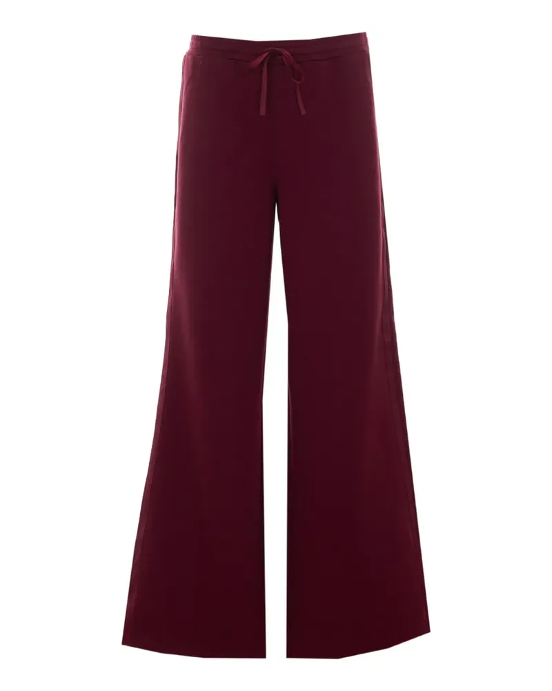 Twin-Set logo-tape wide-leg trousers - Rot Rot