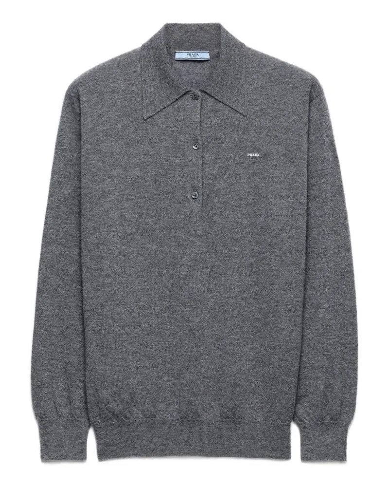 Prada Polo-Pullover aus Kaschmir - Grau Grau