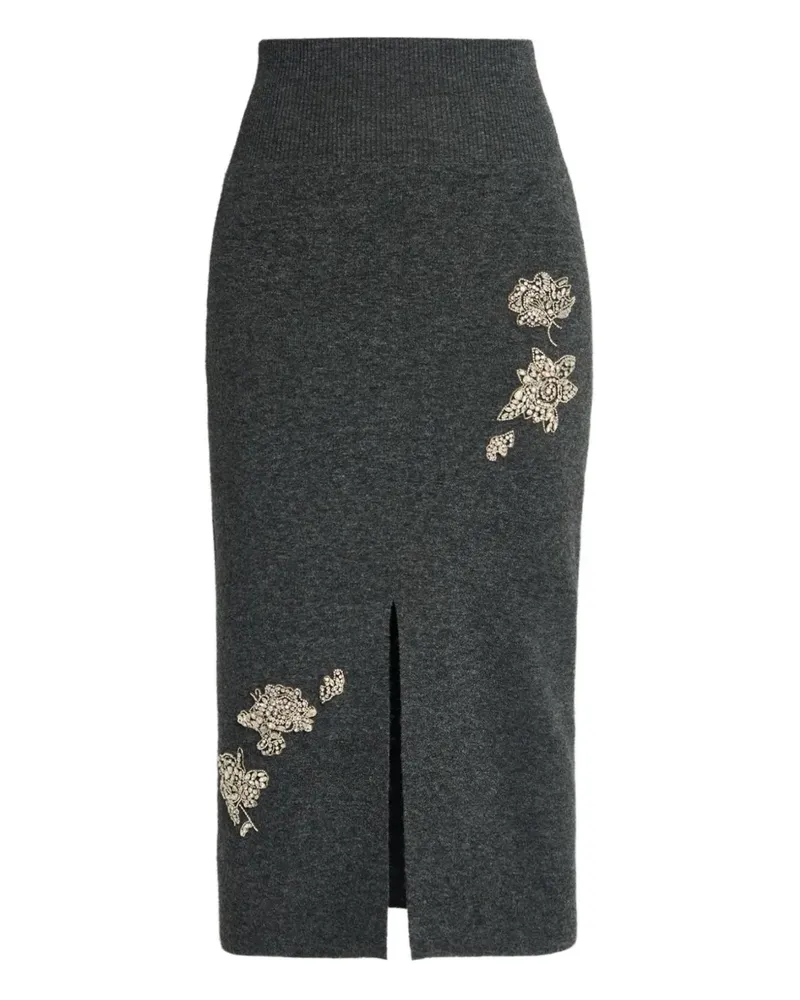 Erdem Minirock mit Verzierungen - Grau Grau