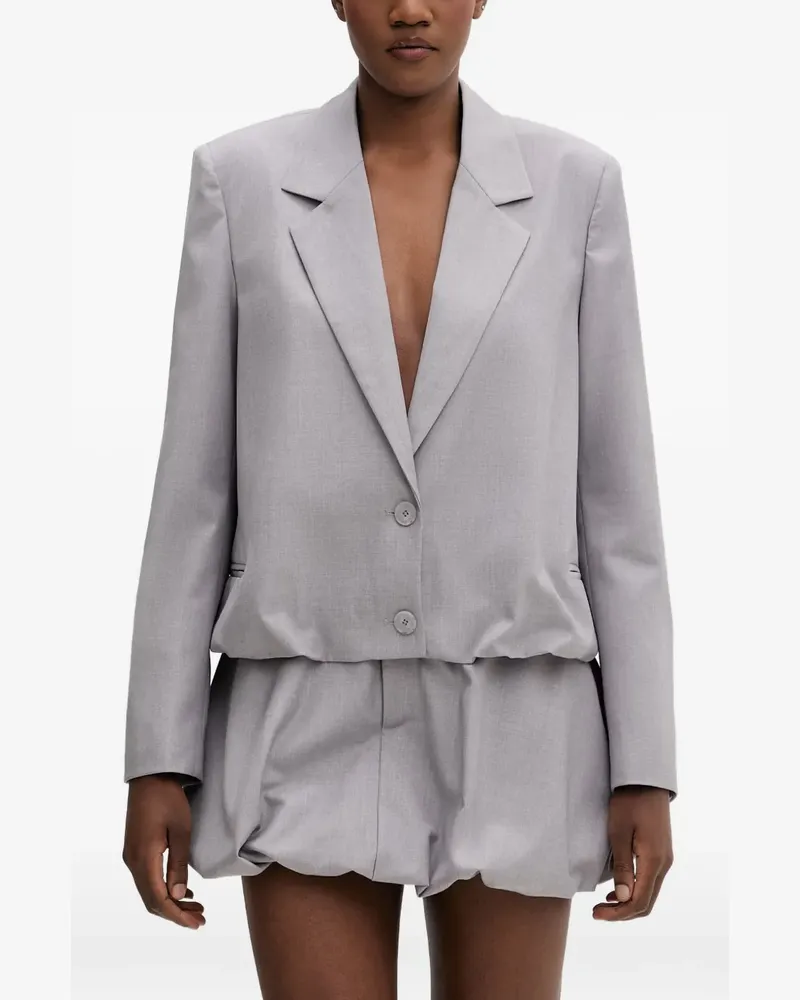 Isabelle Blanche bubble-hem blazer - Grau Grau