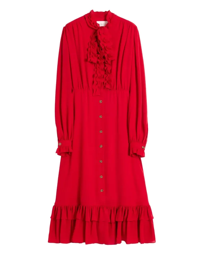 Valentino Garavani Midikleid aus Georgette - Rot Rot