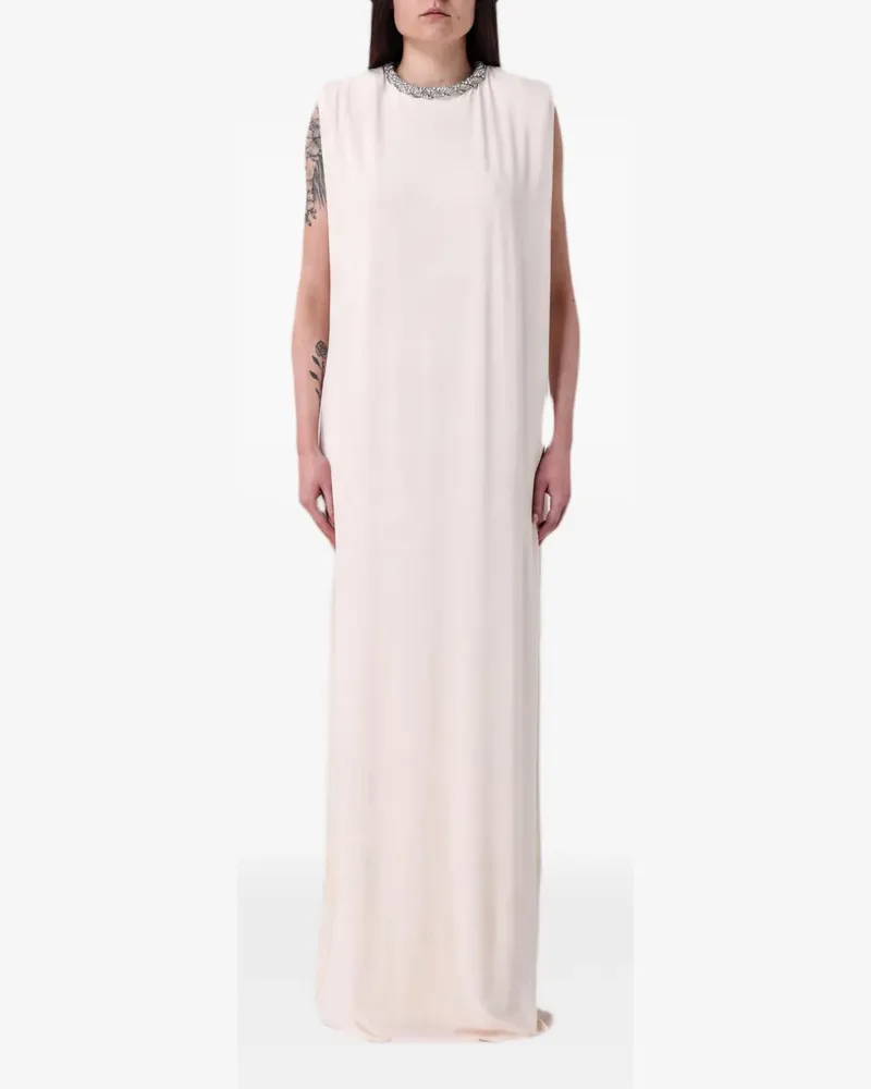 Elisabetta Franchi Kristallverziertes Abendkleid - Nude Nude