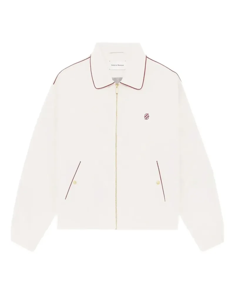 Drôle de Monsieur Blousonjacke aus Baumwolle mit Stickerei - Nude Nude