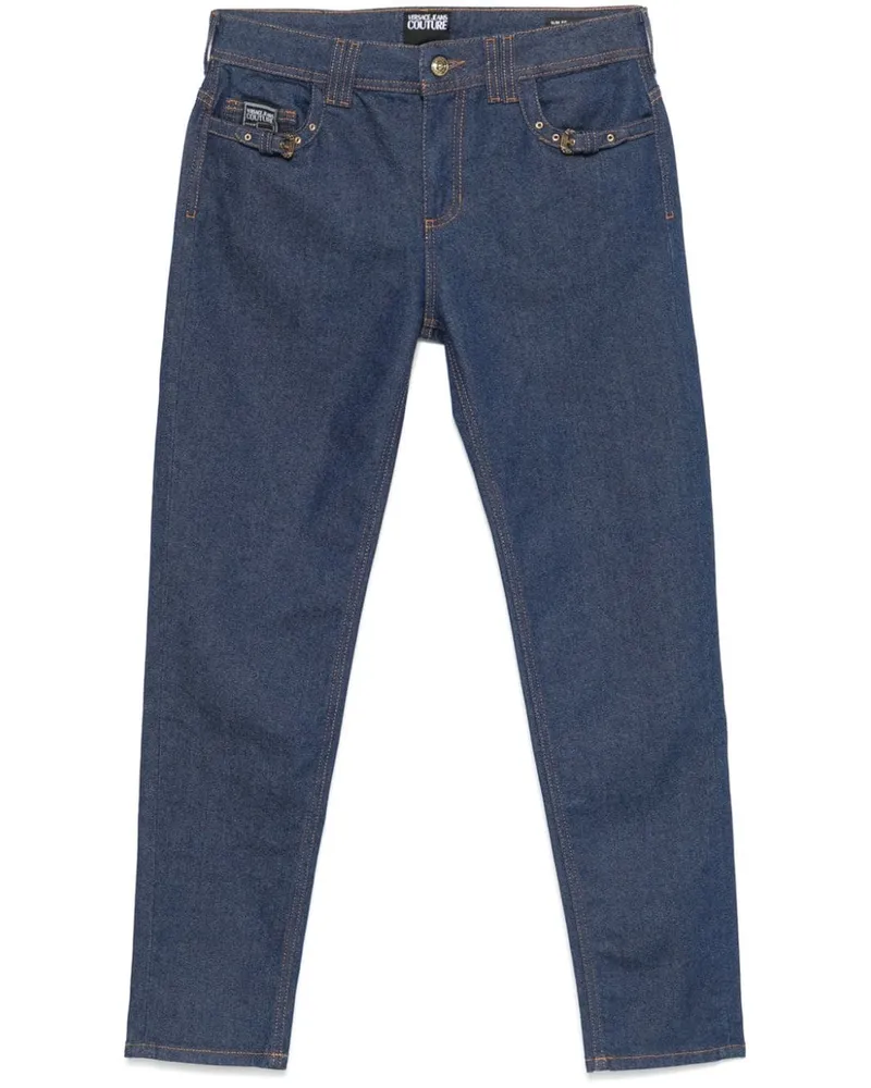 Versace Jeans Skinny-Jeans mit Schnalle - Blau Blau