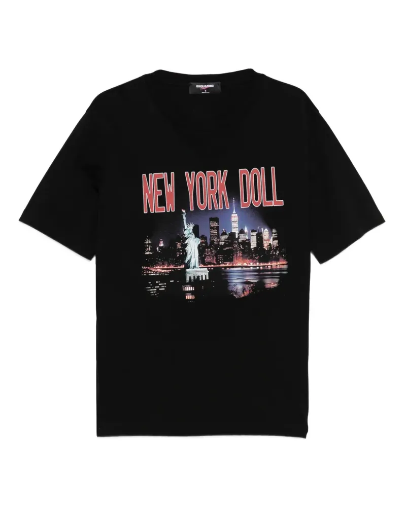 Dsquared2 New York Doll T-Shirt - Schwarz Schwarz